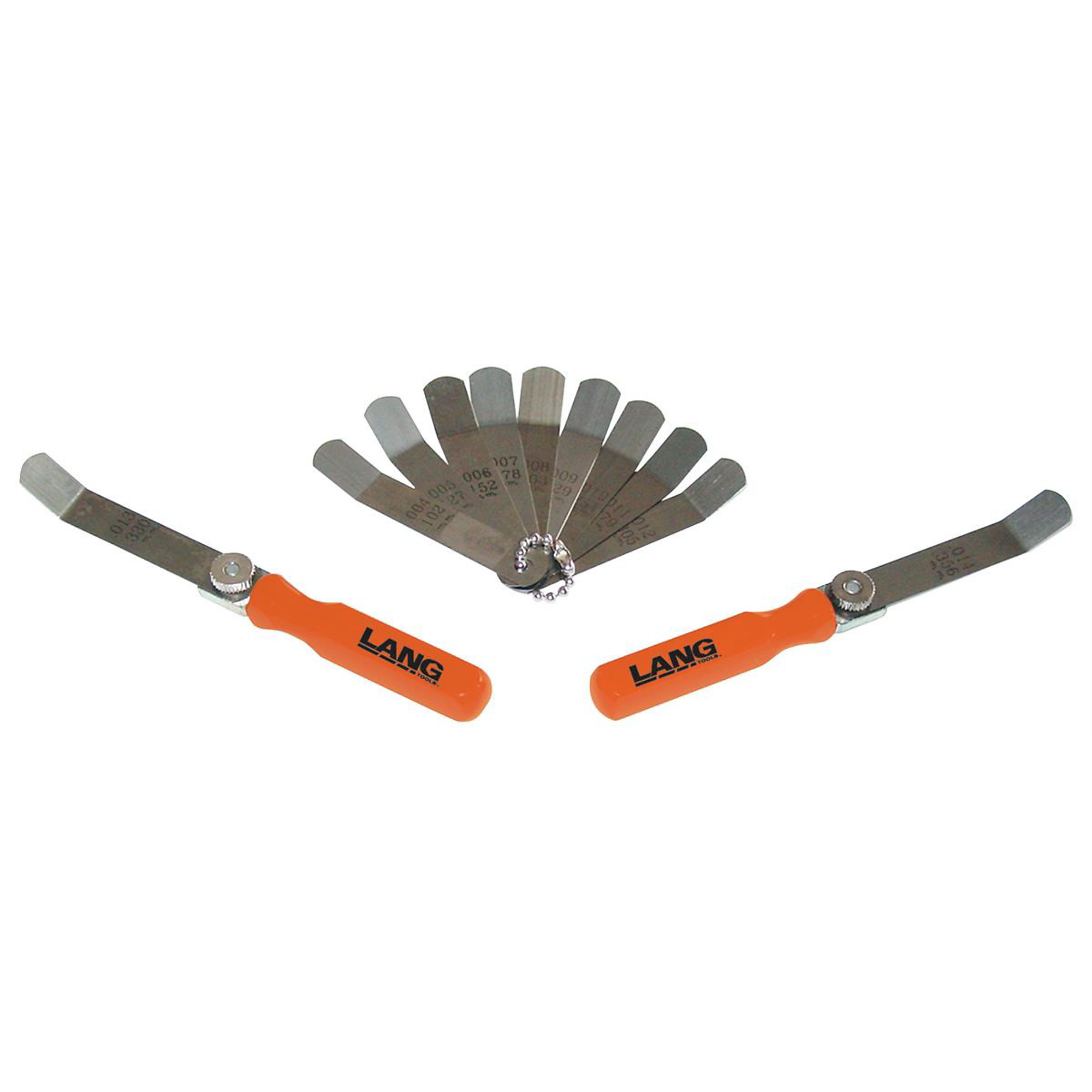 Lang Tools Feeler Gauge Set with E-Z Grip Handle — 0.004–0.014in., 30-Degree Offset, Model# KAS3085